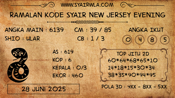 Prediksi New Jersey Evening