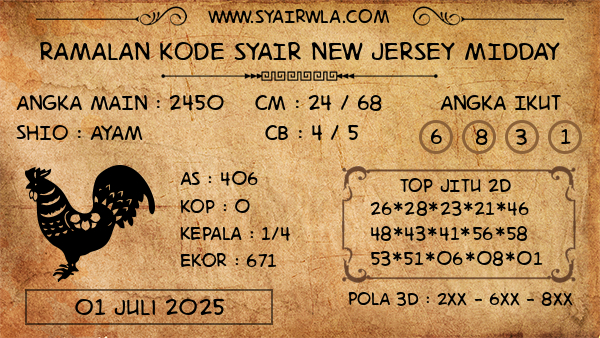 Prediksi New Jersey Midday