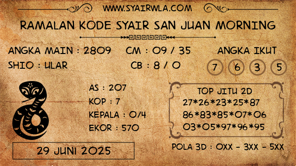 Prediksi San Juan Morning
