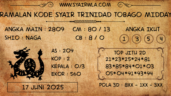 Prediksi Trinidad Tobago Midday