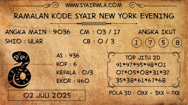 Prediksi New York Evening