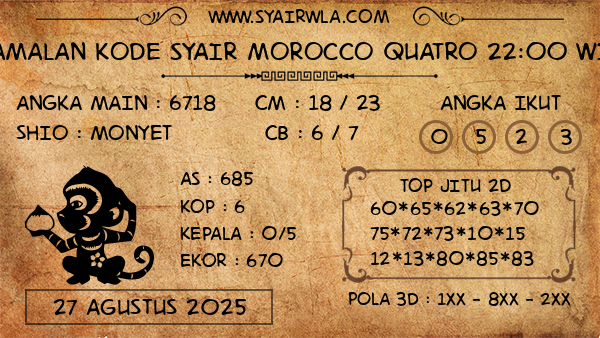 Prediksi Morocco Quatro 22:00 WIB