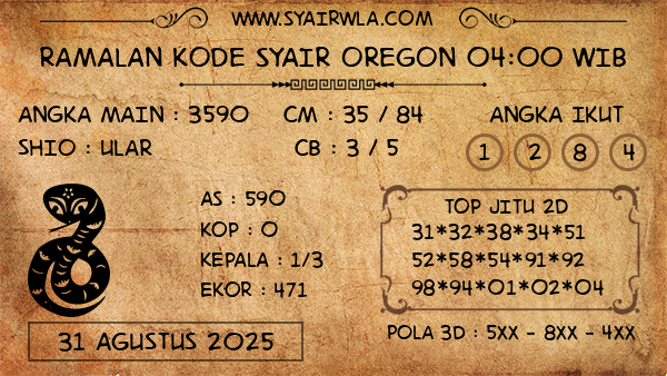Prediksi Oregon 04:00 WIB