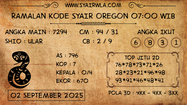 Prediksi Oregon 07:00 WIB