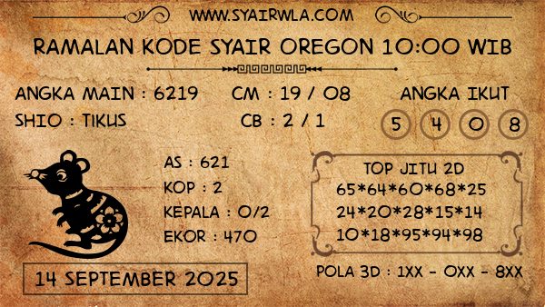 Prediksi Oregon 10:00 WIB